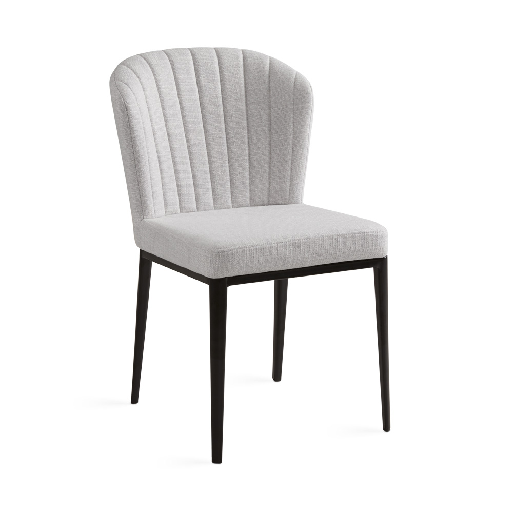 Shell Dining Chair: Grey Linen